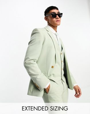 ASOS DESIGN super skinny suit jacket in sage - ASOS Price Checker