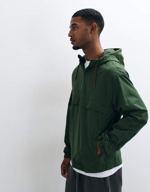 ASOS DESIGN veste de pluie à enfiler stormMAX™ déperlante vert foncé, 4 de 5