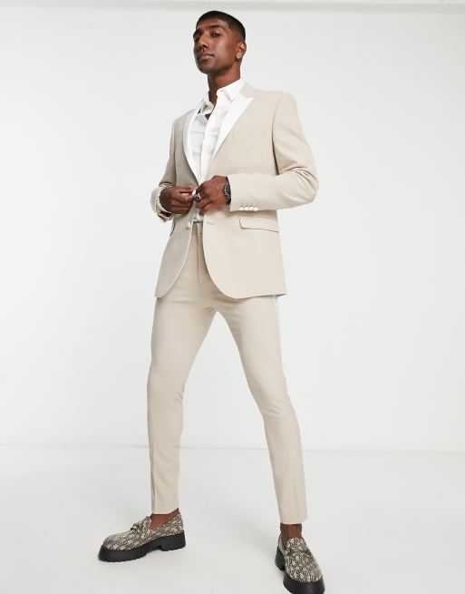 ASOS DESIGN - Veste de smoking super skinny - Taupe, 4 de 4