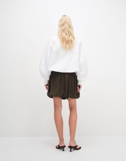 ASOS DESIGN - Veste de sport technique avec col cheminée et cordon de serrage à la taille - Blanc, 4 de 7