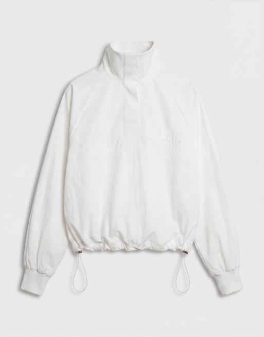 ASOS DESIGN - Veste de sport technique avec col cheminée et cordon de serrage à la taille - Blanc, 5 de 7