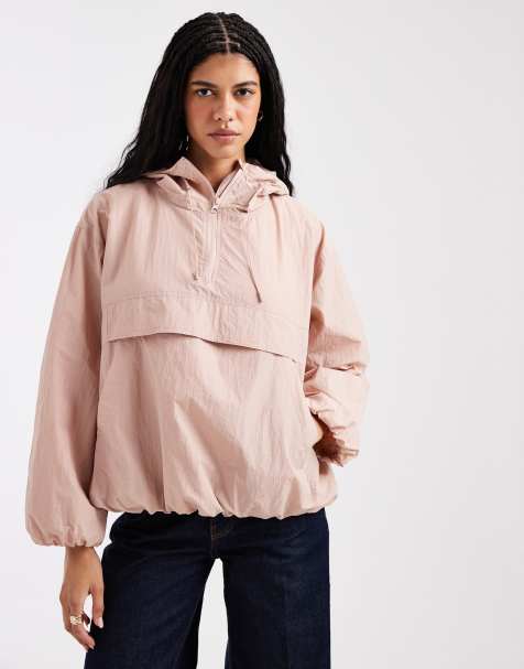 ASOS DESIGN - Veste de survêtement à enfiler en tissu imperméable - Vieux rose - view 1
