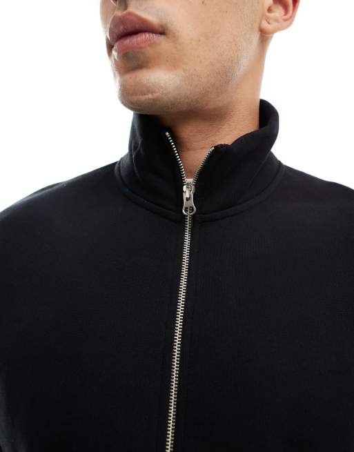 ASOS DESIGN - Veste de survêtement oversize en tissu style néoprène - Noir, 2 de 4