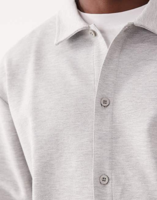 ASOS DESIGN - Veste décontractée boutonnée - Gris clair, 5 de 5