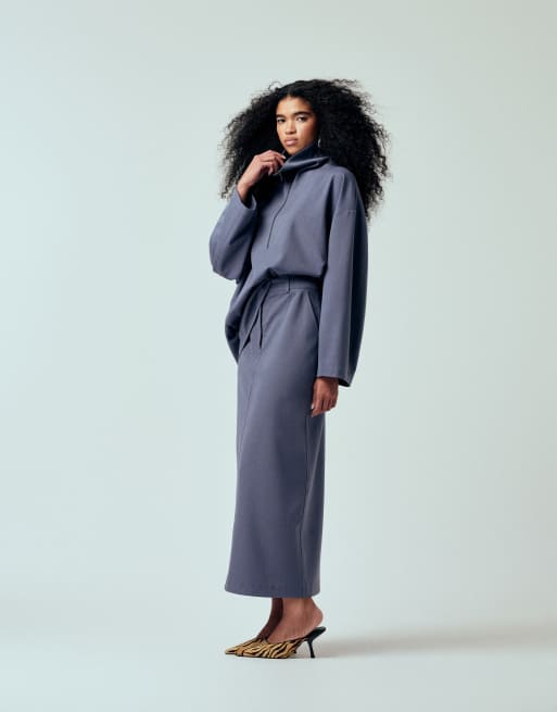 ASOS DESIGN - Veste d'ensemble ajustée à col cheminée - Bleu, 3 de 4