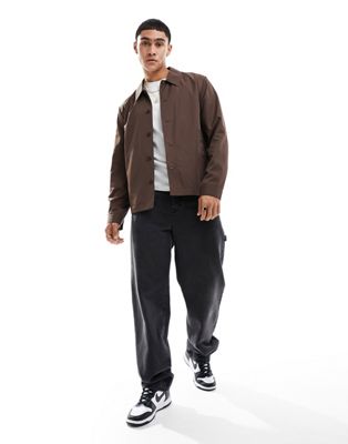 ASOS DESIGN coach jacket in brown - ASOS Price Checker