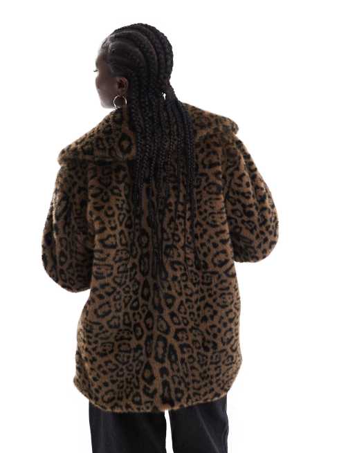 ASOS DESIGN - Veste en fausse fourrure - Imprimé animal, 4 de 4