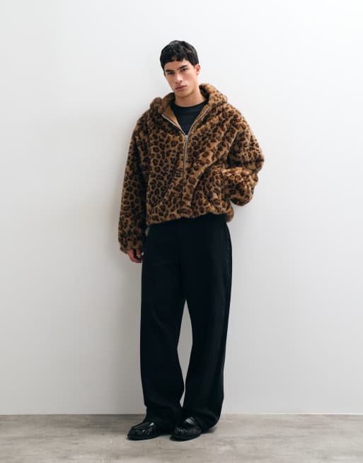 ASOS DESIGN veste en faux-fur à pois marron, 2 de 5