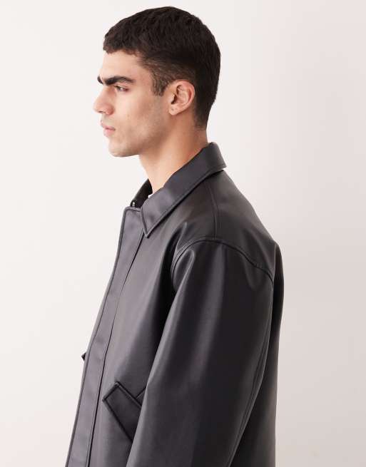 ASOS DESIGN - Veste en imitation cuir - Noir, 5 de 5