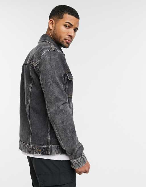 ASOS DESIGN Veste en jean Noir delave vintage ASOS