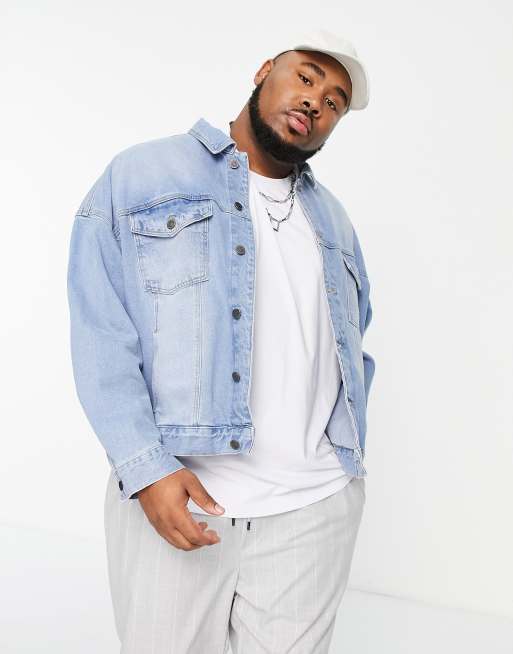 Veste en jean oversize blanche store