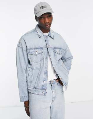 ASOS DESIGN - Veste en jean oversize d'ensemble à délavage clair style années 90 | ASOS