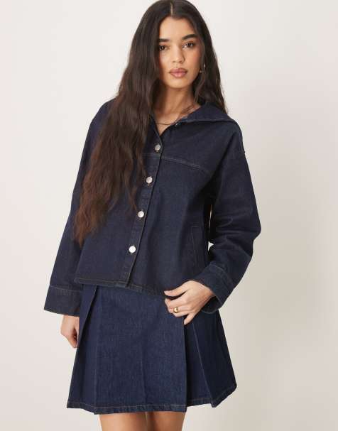 ASOS DESIGN - Veste en jean style marin - Bleu délavé - view 1