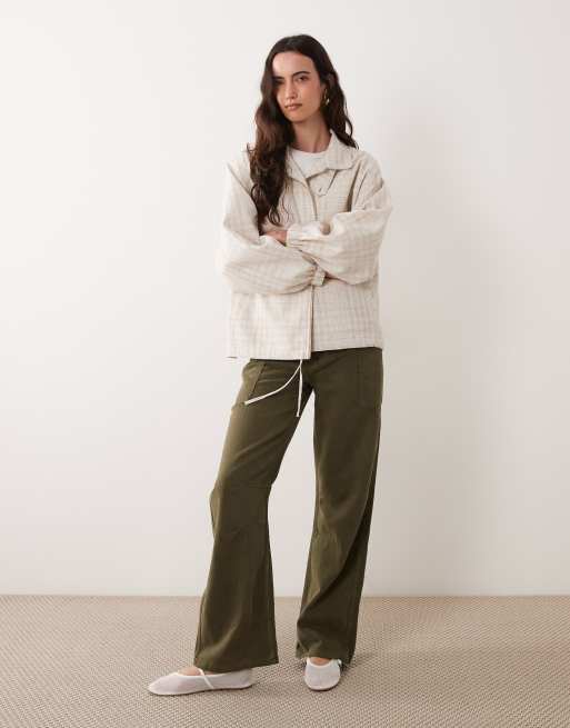 ASOS DESIGN veste harrington casual à carreaux beige, 2 de 4