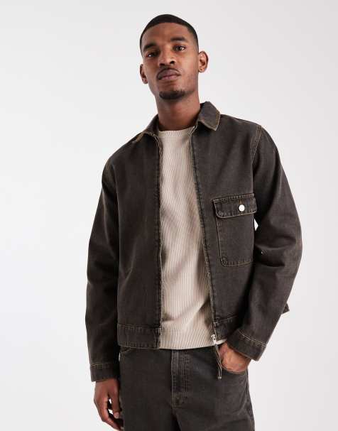 ASOS DESIGN - Veste harrington d'ensemble en jean - Marron - view 1