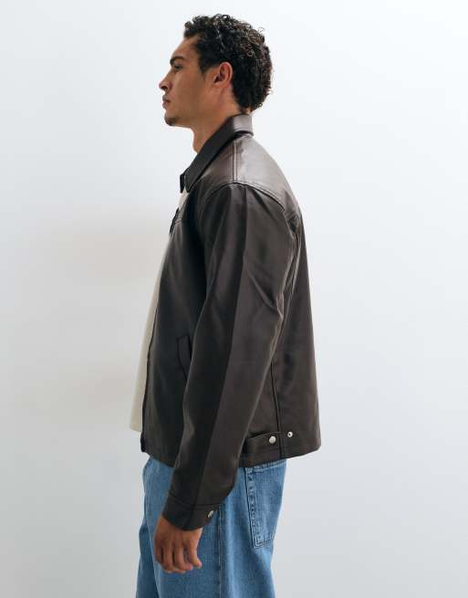 ASOS DESIGN veste Harrington marron, 3 de 5