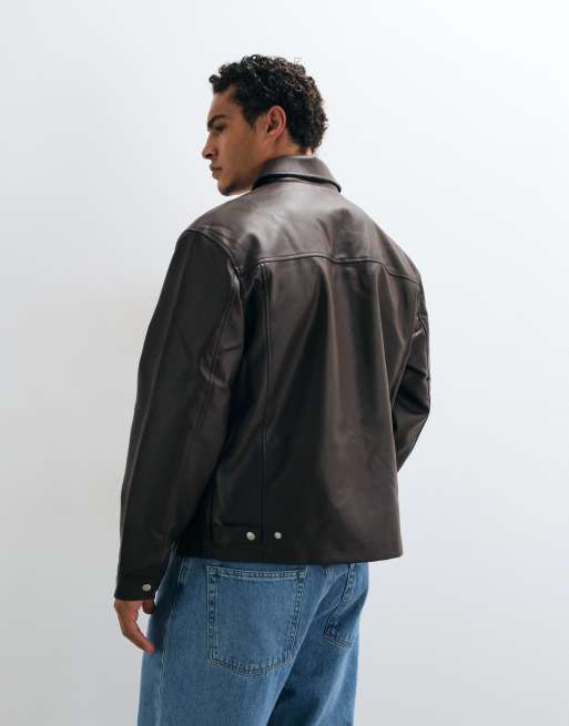 ASOS DESIGN veste Harrington marron, 4 de 5
