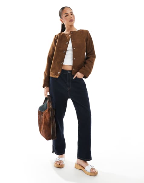 ASOS DESIGN - Veste imitation daim - Fauve - view 1