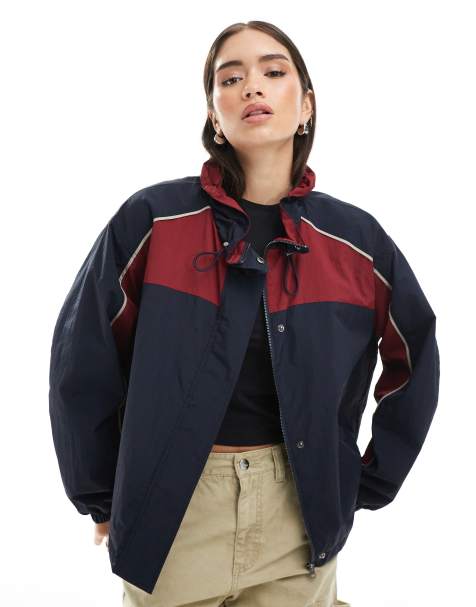 ASOS DESIGN - Veste imperméable color block à col froncé - view 1