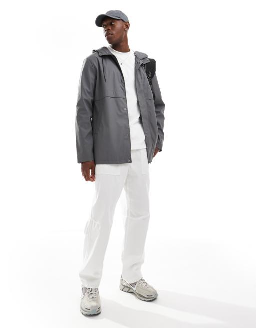 ASOS DESIGN Veste impermeable en caoutchouc Anthracite