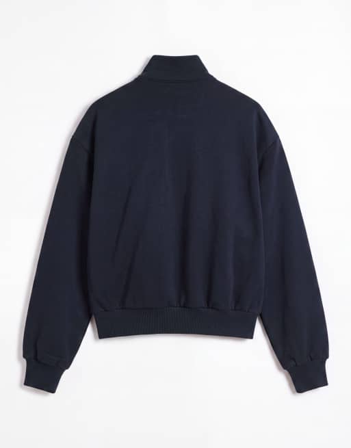 ASOS DESIGN veste mandarine avec finitions satinées, ensemble coordonné, marine, 6 de 8