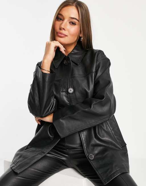 Asos veste en cuir femme sale