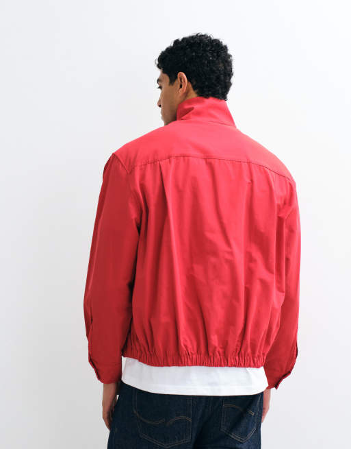ASOS DESIGN veste oversize coupe carrée zippée à col cheminée rouge, 5 de 10