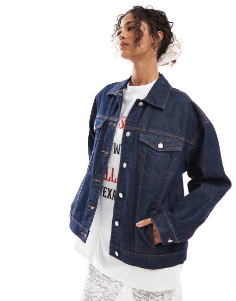 ASOS DESIGN - Veste oversize en jean style années 90 - Délavage brut - view 1