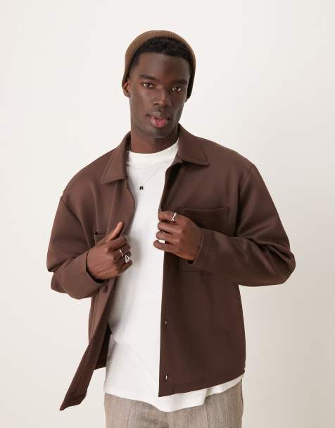 ASOS DESIGN - Veste oversize en néoprène - Marron - view 1