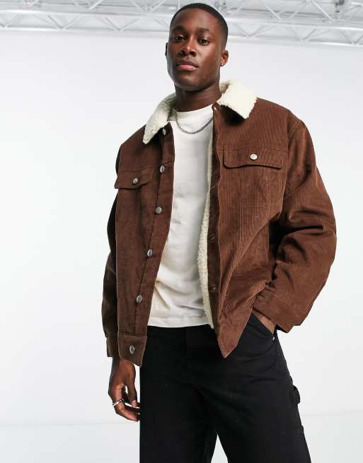 Veste discount mouton marron