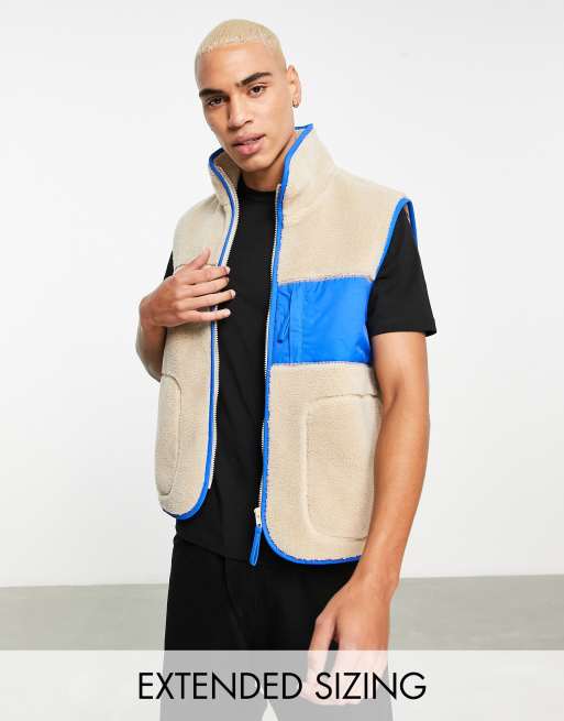 ASOS DESIGN   Veste sans manches imitation peau de mouton avec