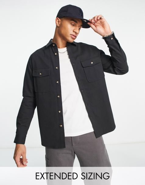 Chemises homme Chemises d contract es blanches et carreaux ASOS