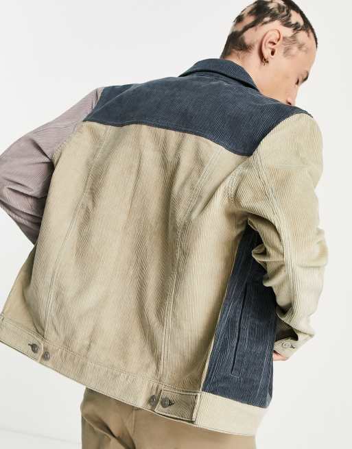 ASOS DESIGN - Veste style western en velours côtelé avec empiècements pastel effet coupé-cousu, 4 de 4