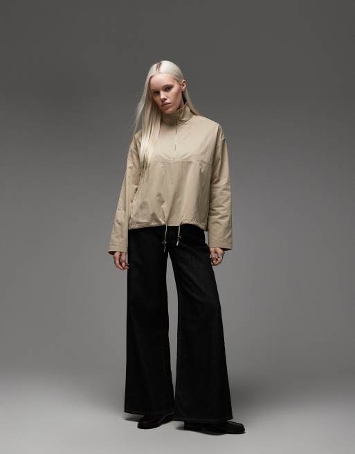 ASOS DESIGN - Veste technique avec col cheminée à fermeture éclair - Écru, 2 de 4