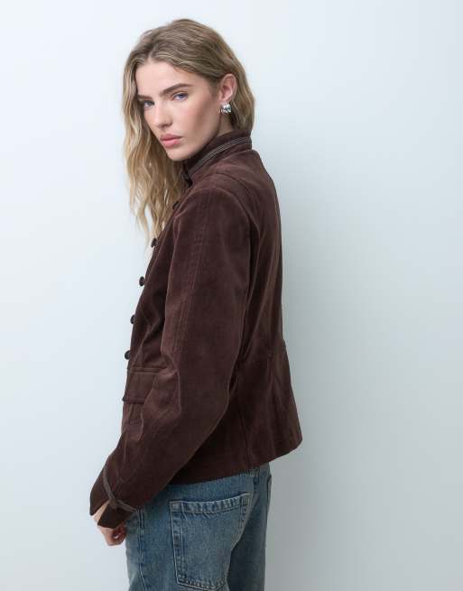 ASOS DESIGN veste utilitaire habillée en velours côtelé chocolat, 4 de 5