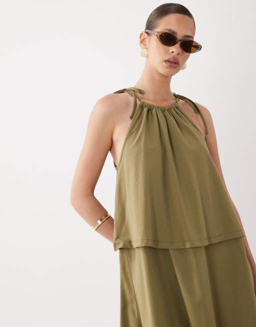 ASOS DESIGN - Vestido corto estilo babydoll con lazada en el cuello, 2 de 4