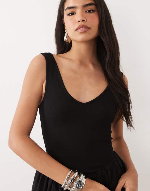ASOS DESIGN - Vestido corto negro con cintura estilo corsé, 2 de 4
