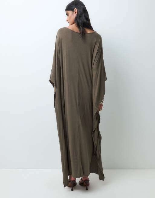 ASOS DESIGN - vestido maxi capa en oliva, 5 de 5