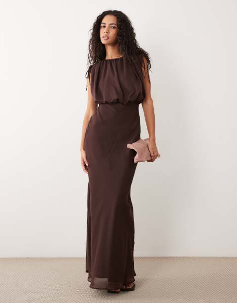 ASOS DESIGN vestido maxi de gasa con top globo - view 1