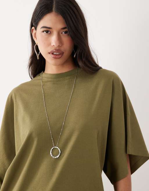 ASOS DESIGN - Vestitino T-shirt con maniche ad ali di pipistrello, 3 di 4