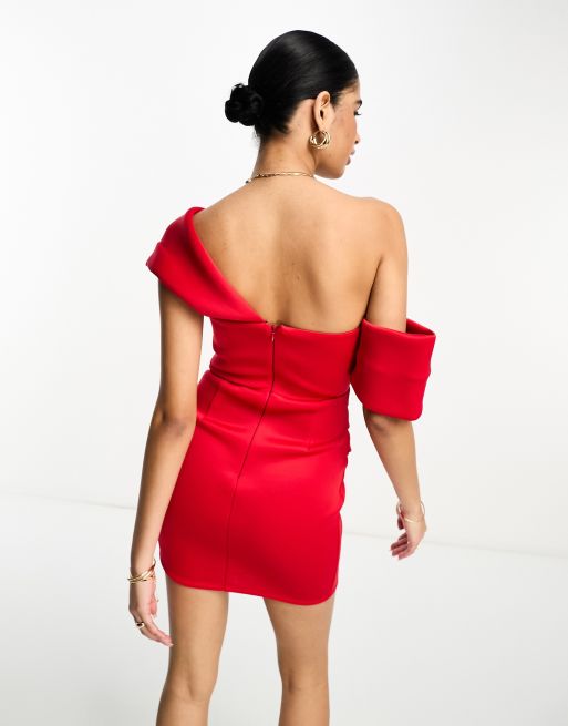 asos vestito rosso corto