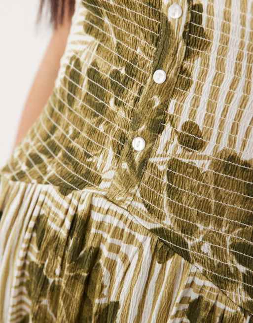 ASOS DESIGN - Vestito corto stropicciato con bottoni, 3 di 4