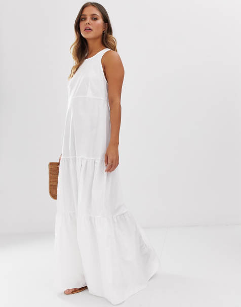 ASOS DESIGN - Vestito grembiule lungo con dorso a vogatore a strati - view 1