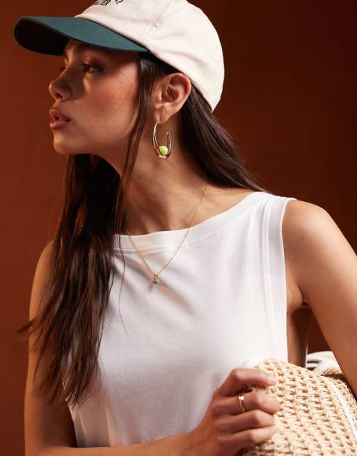ASOS DESIGN - Vestito grembiule lungo senza maniche bianco con schiena scoperta e tasche, 3 di 5