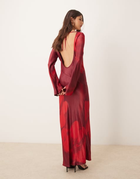 ASOS DESIGN - Vestito lungo a fiori con maniche a pipistrello - view 1