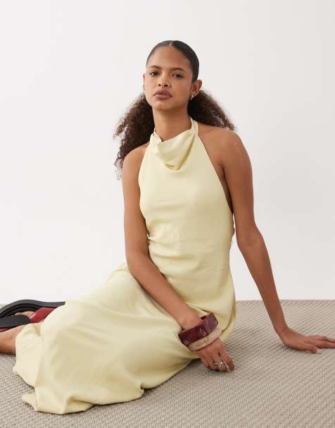 ASOS DESIGN - Vestito lungo accollato color latticello - view 1
