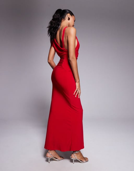 Asos Luxe Asos Abito Paillettes Rosso ASOS DESIGN Vestito