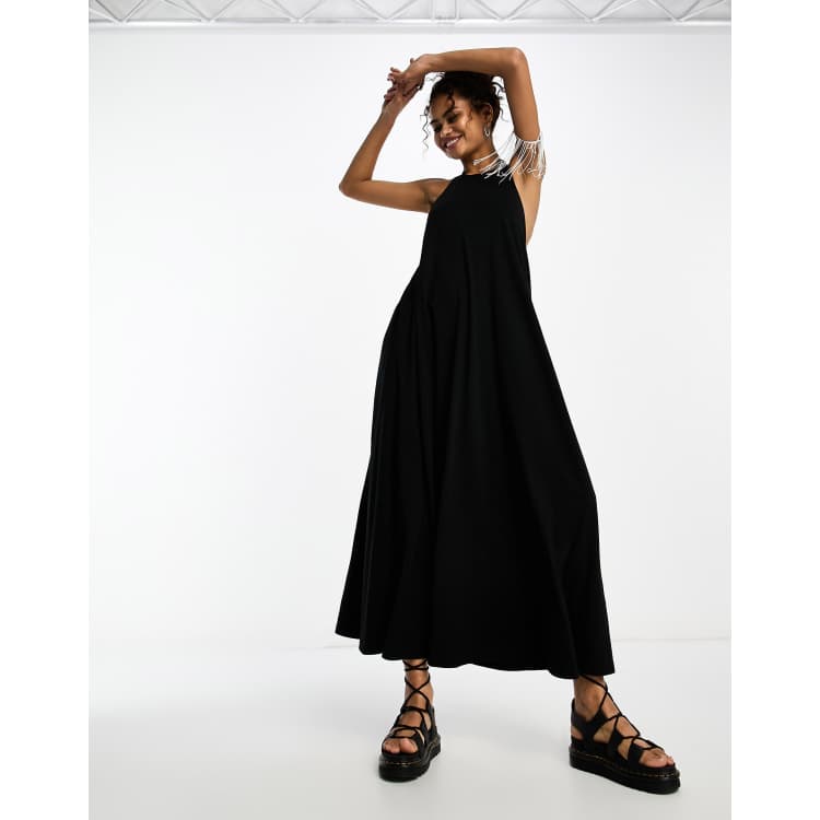 Vestito lungo allacciato hot sale al collo