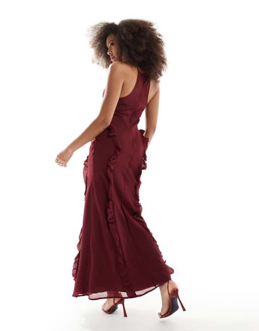 Abito cerimonia bordeaux lungo online