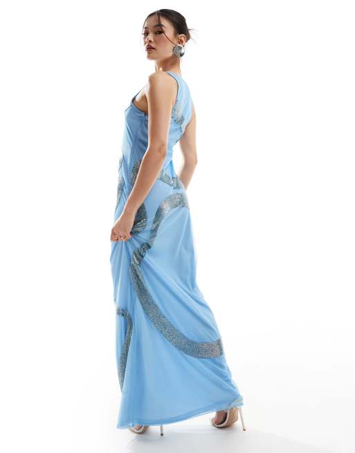 Asos vestito azzurro discount